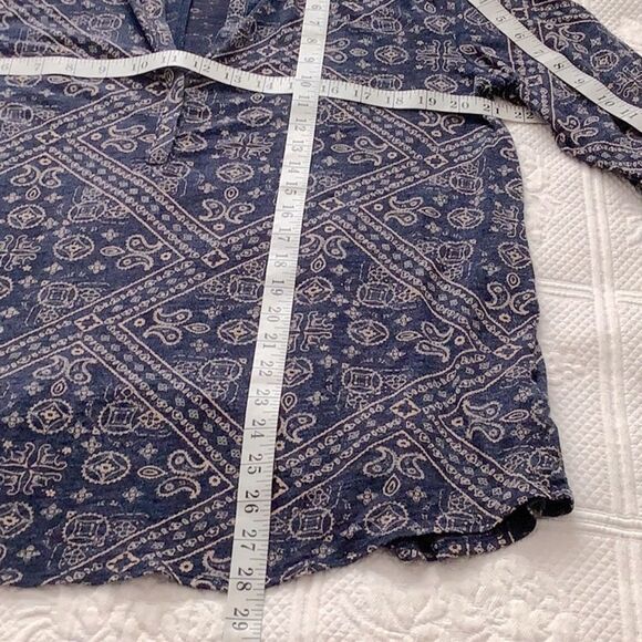 LUCKY BRAND Bandana Print Top 3/4 Sleeve - Picture 5 of 10